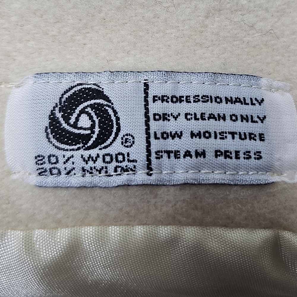 Vintage 1980s Alorna Cream Wool Car Coat | USA Made | Quiet Luxury | Size L - Picture 10 of 11